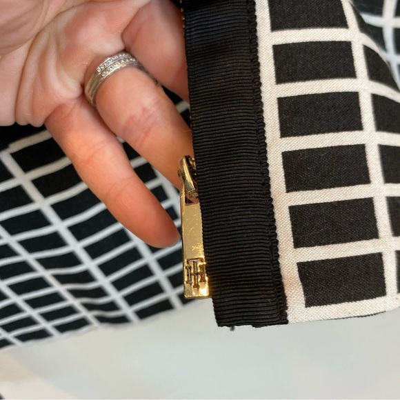 Tommy Hilfiger Blazer Black White Checkered Full Zip Size 8 - Picture 4 of 8